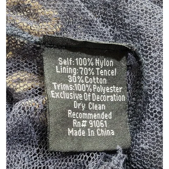 Biya Johnny Was Top Blue Floral Embroidered Boho Blouse Misses Size S Flaws - Picture 9 of 9